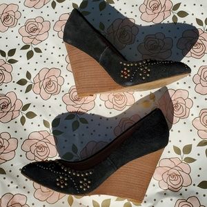 Betsy Johnson Women's Black Wedges, size 6.5